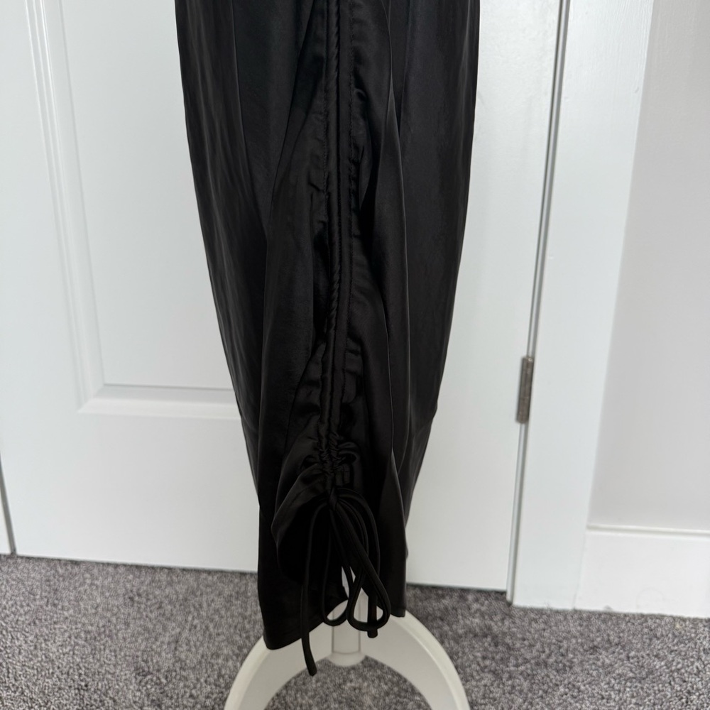 Amylynn Stella Camisole Slip Dress satin drawstring size large black - Picture 9 of 14